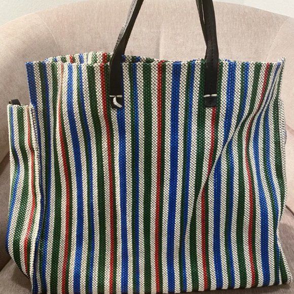 Clare V Garden Stripe Simple Tote - Picture 4 of 5